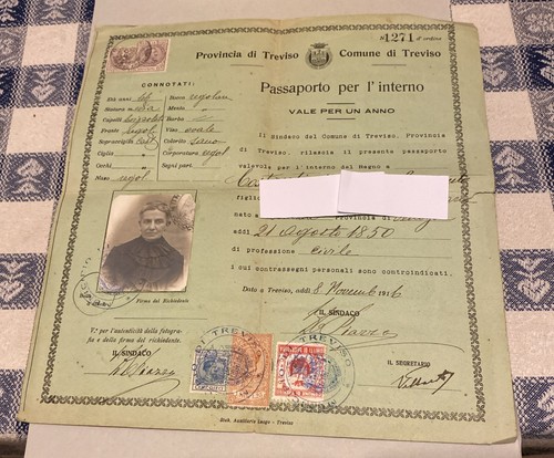 Passaporto per interno - per, l’interno