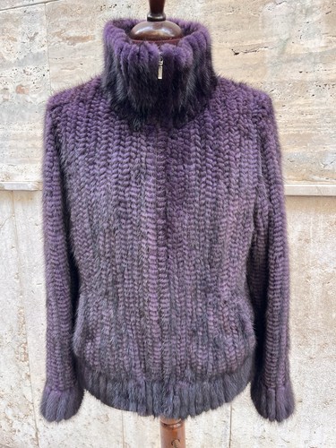 Pelliccia visone viola m - di,