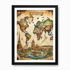 A World Map Visualizing An