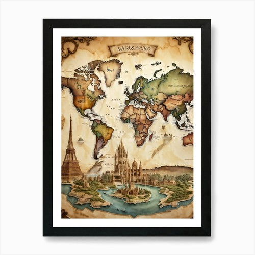 Una mappa del mondo che