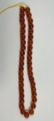 Perline vintage cognac ambra