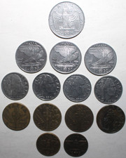 Fascist Italy 14 Coin Lot -