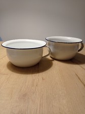 Due vasi da notte Vintage / Pitali in ferro smaltato marchiato