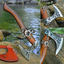Ascia vichinga forgiata a mano