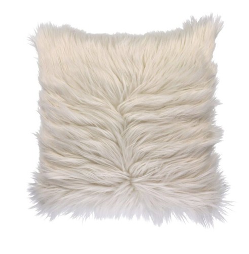 Cuscino pelliccia bianco - , |