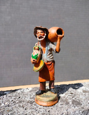 Statuetta in terracotta, ceramica Caltagirone, firma Romano, Italian Sculpture