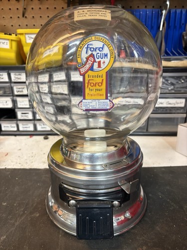 Vintage glass globe ford gum - vintage,
