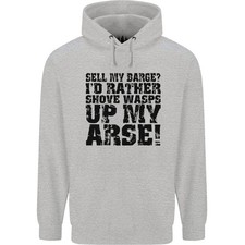 Vendo La Mia Barge? Barca Lunga E Stretta Speedboat Felpa Uomo 80% Cotone