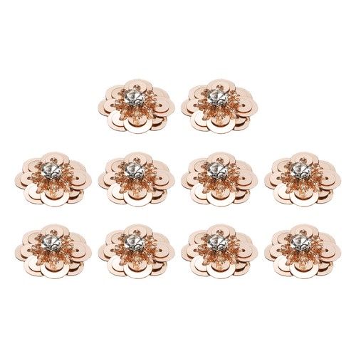 10pz fiori paillette - 10pz, applique