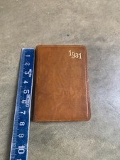 MINI AGENDA TICKET IN PELLE ORIGINALE 1931 AGENDA BYOU CON CALENDARIO 