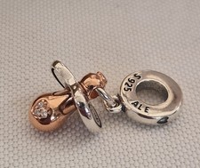 Ciondolo Charm Ciuccio  Per Bracciale E Collana Bimbo Neonato Nascita