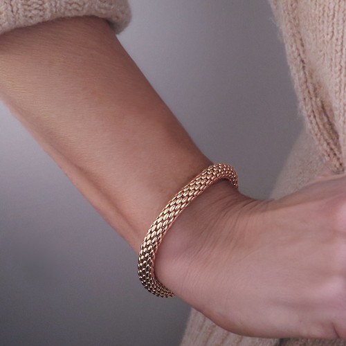 Bracciale fope maglie navetta - bracciale,