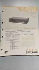 Service Manual Sony Stereo Cassette Deck TC-K555ES