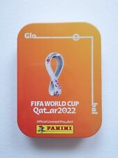 TIN BOX PANINI VUOTA FIGURINE QATAR 2022 GLOBAL ARANCIONE