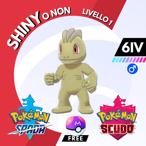 Machop shiny non iv e - shiny, 6