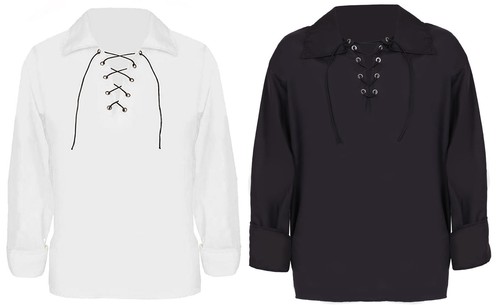 Camicia stringata adulti - adulti, nera