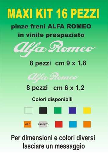 Adesivi pinze freni alfa romeo - adesivi,