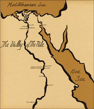 1958 Stampa Vintage Mappa