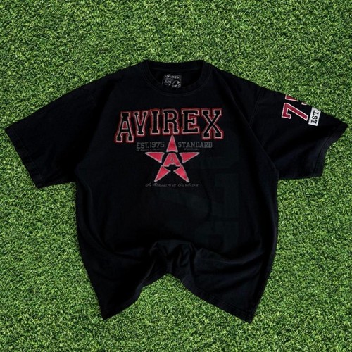 Y2k avirex black graphic - avirex,