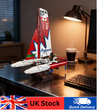 Aliscafo Ocean Doppio Scafo Modellino Barca a Vela Blocchi 65 Tipo Catamarano 550