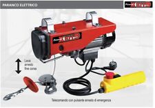 Paranco elettrico con cavo da 18 mt. doppia carrucola portata kg. 125/250