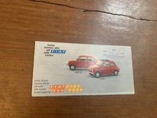 DEPLIANT BROCHURE VINTAGE FIAT POSTER MODELLI AUTO EPOCA 500 DINO SPORT COUPE'
