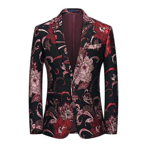 Uomo fiore jacquard cappotto - uomo,