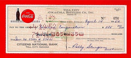 1952 coca cola tell city - cola,