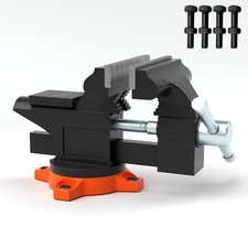 Morsa di Precisione da Banco Base Girevole 240° Ganascia 11,5 cm x 8,5 cm