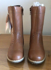 Stivali brogue John Lewis Isobel 2 in pelle marrone chiaro - marrone taglia UK 26/8 - PREZZO AL PUBBLICO £ 36,00