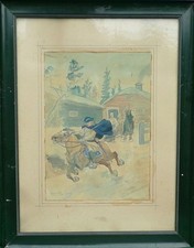 Originale Acquerello Del 1905