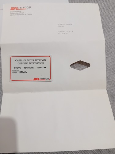 Carta prova telecom scheda - di,