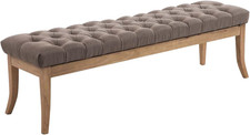 Panca Design Chesterfield Ramses in Stoffa I Panchina Ingresso Capitonné Telaio 