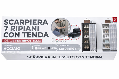Scarpiera tessuto tendina 7 - tessuto,