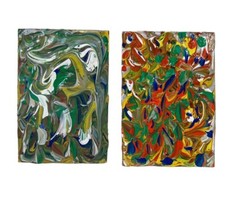 Lotto 2 dipinto quadro - *hh*,