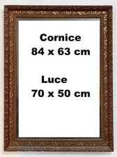 Cornic antica in legno intagliato 84x63 per quadri vintage Fine 800 Inizio 900