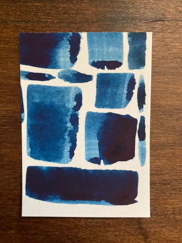 Aceo acquerello blu - aceo,
