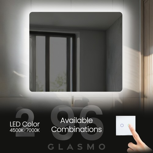 Specchio bagno illuminato con