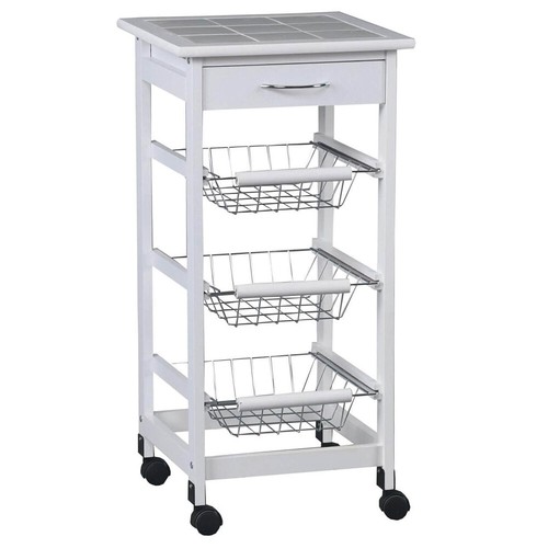 Carrello cucina bianco - carrello, da