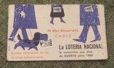 Calendario Bolsillo 1969 LA LOTERIA NACIONAL SORTEO MILENARIO 4 Marzo  en CÁDIZ 