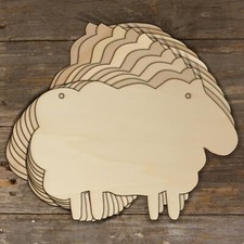 10 x legno pecore forme