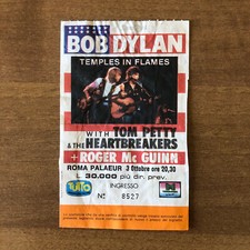 Biglietto Concerto - Bob Dylan con Tom Petty - Roma Paleur 3 Ottobre 1987