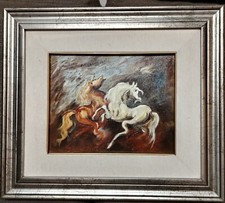 GIANNI TESTA - DUE CAVALLI - OLIO SU TELA   24 x 30