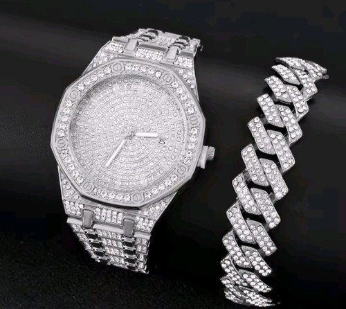 Bracciale orologio iced out - bracciale,
