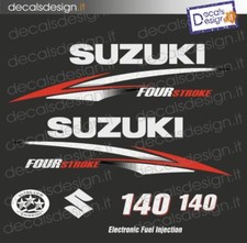 Adesivi motore marino fuoribordo Suzuki 140 cv four stroke gommone  stickers