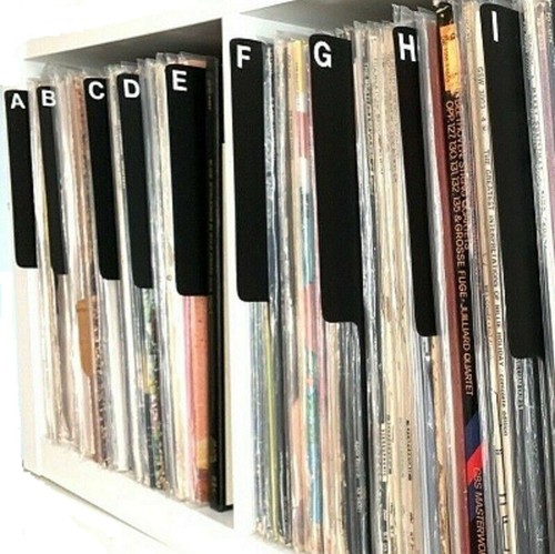Black record dividers - black,