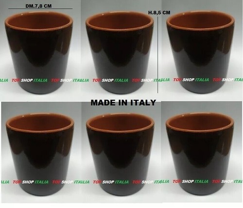 Bicchieri pezzi terracotta - bicchieri, 6-pezzi