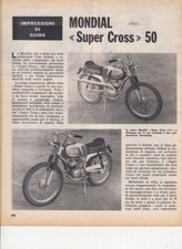 advertising TEST MOTO MONDIAL SUPER CROSS 50 1969  MOTOITALIANE-REGOLARITA EPOCA