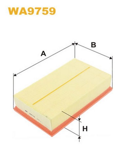 Wa9759 filtro aria per golf - filtro,