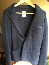 Giacca Invernale Blu Scuro Lana e Viscosa Uomo Taglia 54